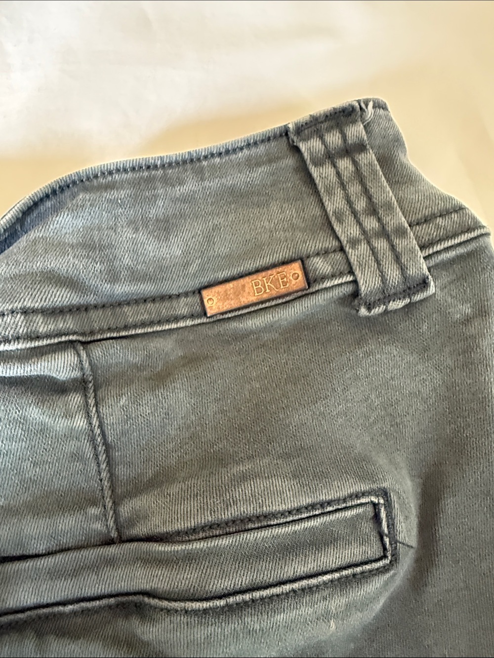 BKE Women's High-Waist Charcoal Gray Shorts - Picture 4 of 5